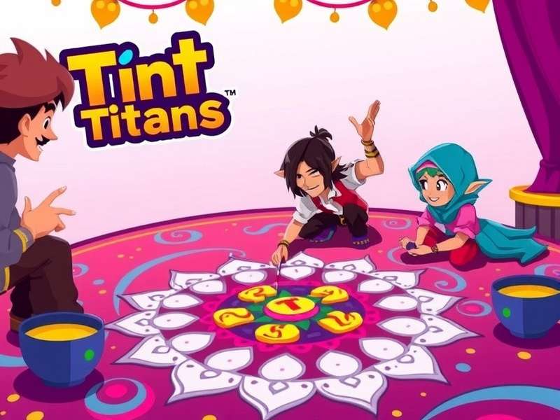 Tint Titans Game Banner - Desi Themed Coloring Game